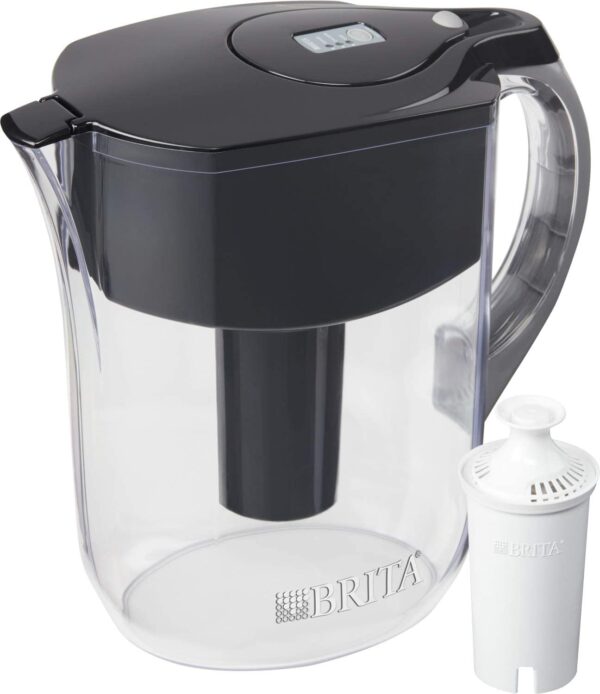 Brita Grand 10-cup Black Plastic Water Filter Pitcher